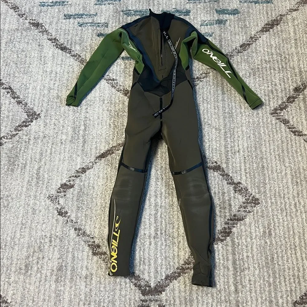 O’Neill Black Wetsuit Green Blue Gray Size 10